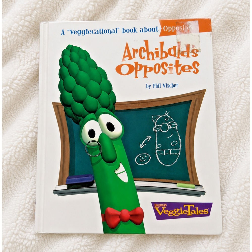 VTG VeggieTales Archibalds Opposites Chick Fil A Hardcover Book Phil Vischer '98